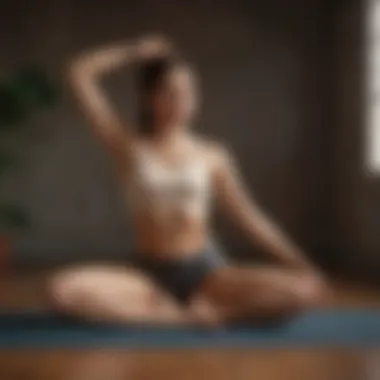 Half Lotus Stretch for Hip Opening Yogi practicing half lotus stretch