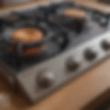 Before and After: Cleaned Gas Stove Burner Before and after comparison of a cleaned gas stove burner