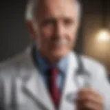 Elderly doctor with stethoscope