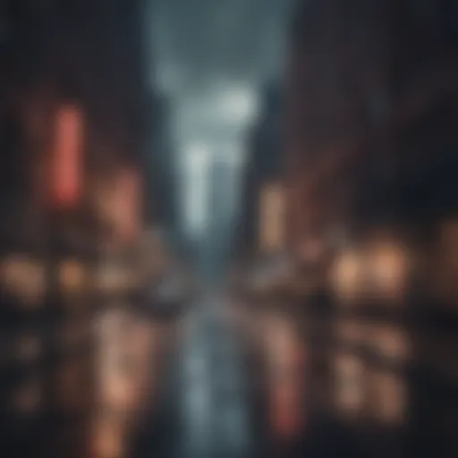 Elegant cityscape with a hint of mystery