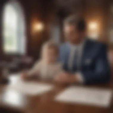 Elegance in Adoption Legalities Elegant legal document representing adoption process