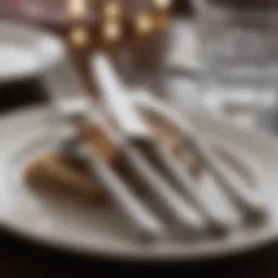 Elegant silverware placement on a fine dining table