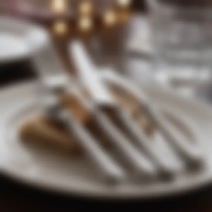 Elegant silverware placement on a fine dining table