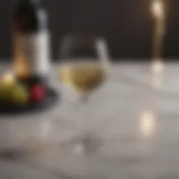 Elegant Wine Glass on Marble Table
