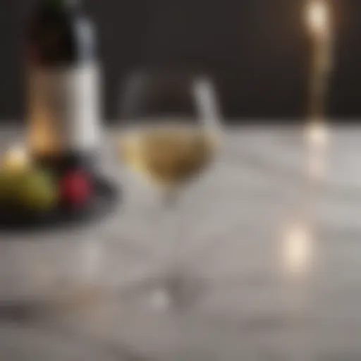 Elegant Wine Glass on Marble Table