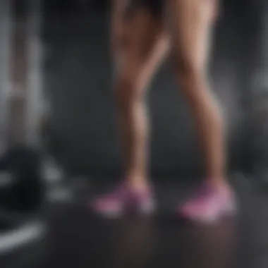 Dedicated Leg Workout Focused woman performing leg exercises