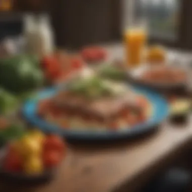 Nutrient-Packed Diet Healthy meal with ingredients known to aid in fat reduction