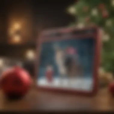 Captivating Christmas captions displayed on digital devices