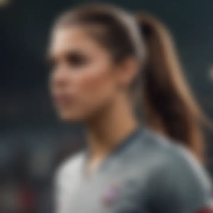 Artistic representation of Alex Morgan's sports-themed novel