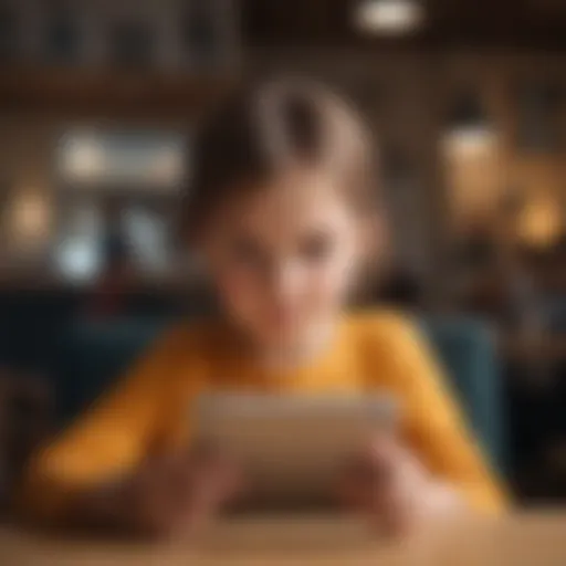 A colorful interface of a children's reading app showcasing interactive features.