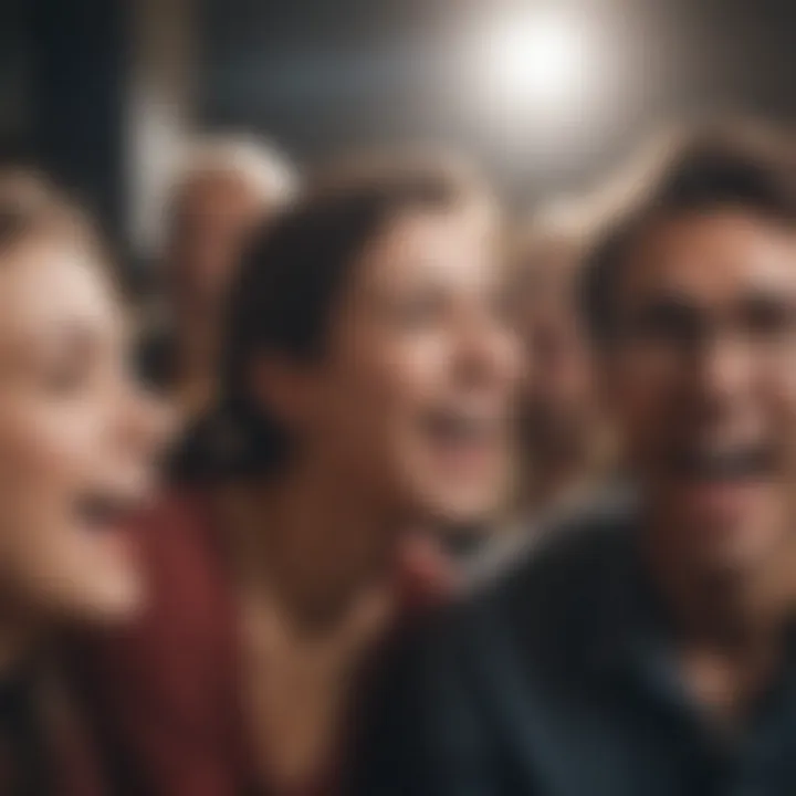 A group of friends laughing together at a poorly told joke.