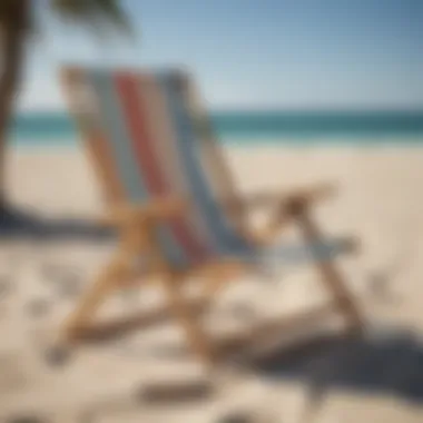 Premium Material Beach Chair A beach chair showcasing superior material quality for plus-size support