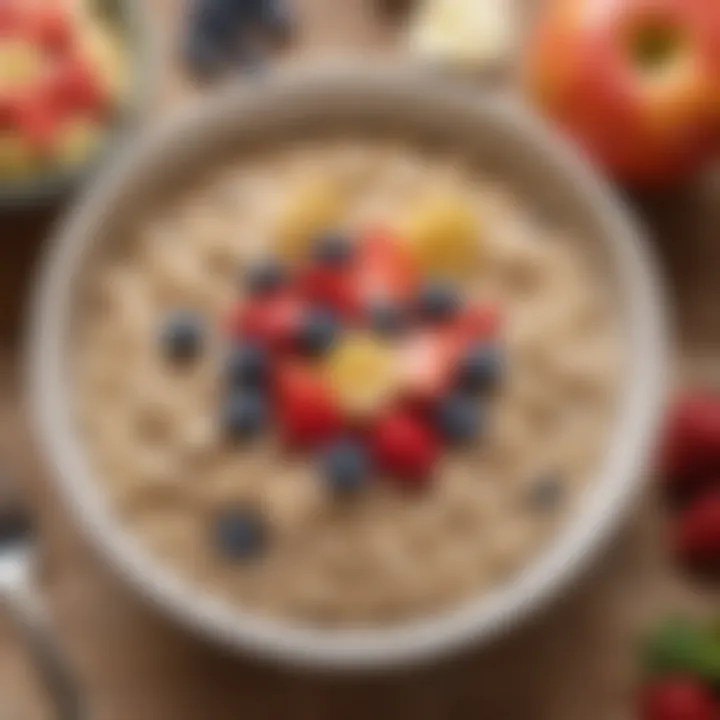 A bowl of hearty oatmeal topped with fresh fruits for weight loss