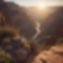 Scenic view of the Grand Canyon at sunrise