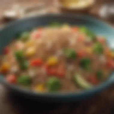 Nourishing Whole Grains Dish An inviting dish of whole grains paired with fresh vegetables