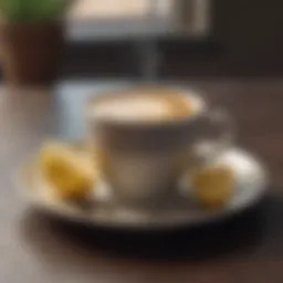 A steaming cup of coffee alongside a fresh lemon, symbolizing the weight loss trend.