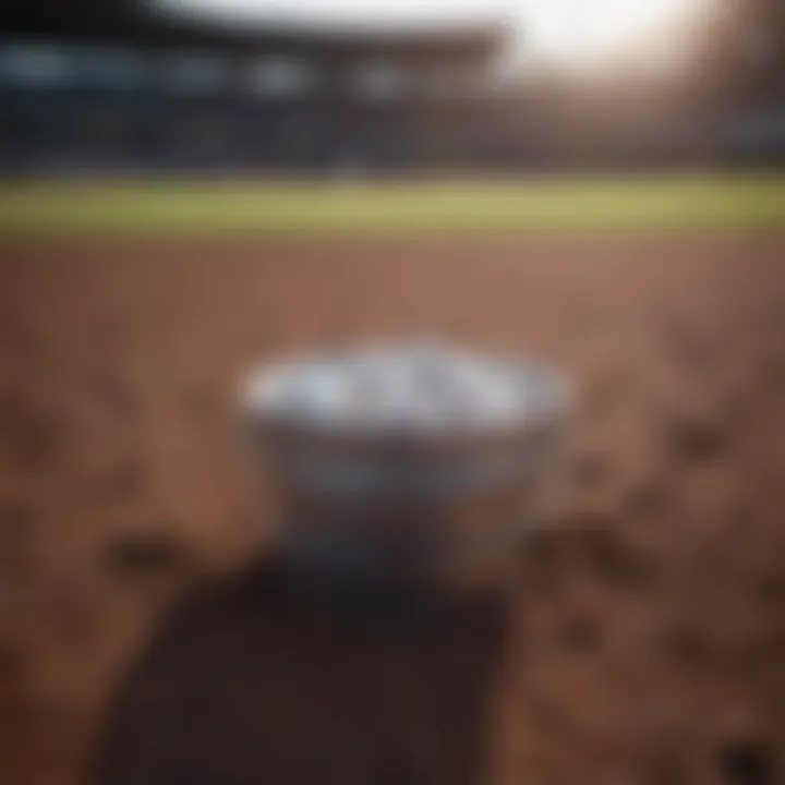 Baseball bucket on field