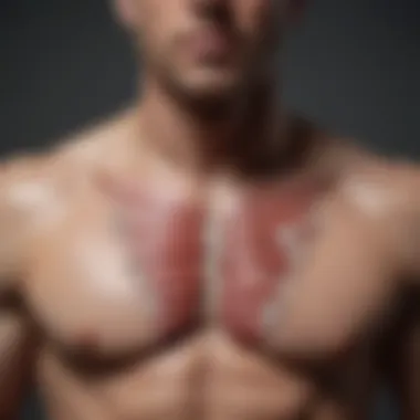 Anatomical Variations Illustration depicting anatomical differences between chest and muscle pain