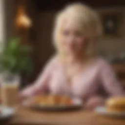 Dolly Parton enjoying a healthy meal