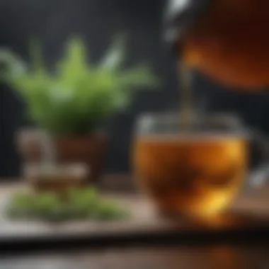 Steeping Serenity Herbal Tea Brewing
