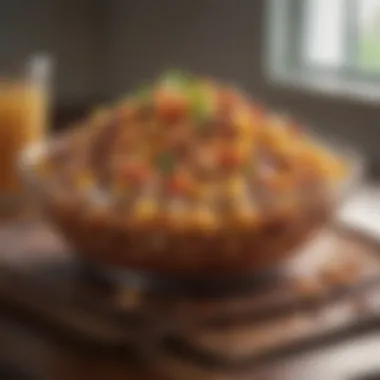 Artful Low-Sodium Dish A delightful low-sodium dish artfully presented, showcasing culinary creativity