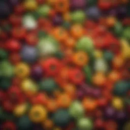 A vibrant display of fresh vegetables with zero carbohydrates.