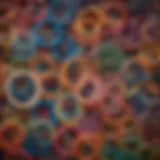 Colorful assortment of rubber bands for crafting