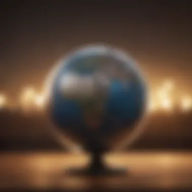 Music that Unites the World An artistic representation of the globe with musical notes