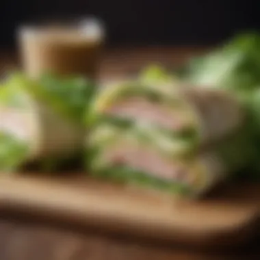 Elegant Keto Wrap with Lettuce, Turkey, and Provolone