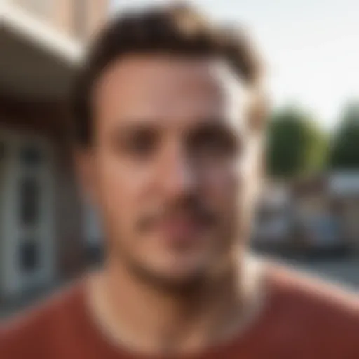 Dynamic portrayal of Jason Segel in character