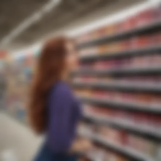 Vibrant display of L'Oréal Feria Hair Color options on Walmart shelves.