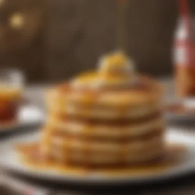 Scrumptious hotcakes served with syrup and butter