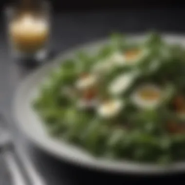 Green Elegance in Mono Meal Diet Fresh salad with mixed greens and a light dressing