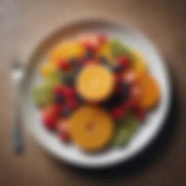 Fruit Diversity in Mono Meal Diet Vibrant array of fresh fruits on a plate