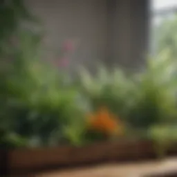 A vibrant herbal garden showcasing various plants known for their cough-relieving properties.