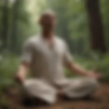 Serenity in Nature: Yogi Meditating Yogi Meditating in Nature
