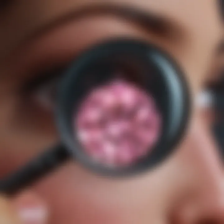 Pink Diamond Rarity Reflected in Magnifying Glass