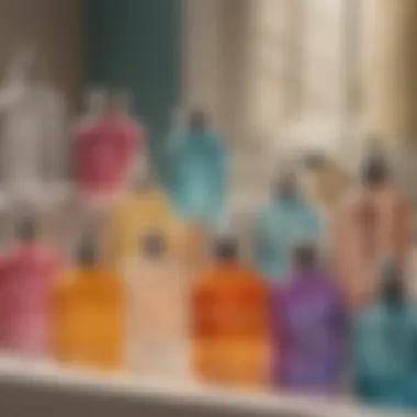 An array of retired Bath and Body Works fragrance bottles showcasing unique designs and colors.