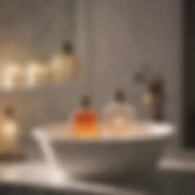 A close-up of a vintage Bath and Body Works scent bottle with elegant details.