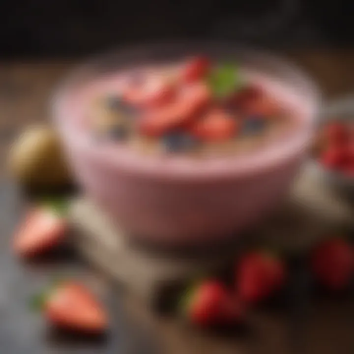 A smoothie bowl featuring strawberries and other nutritious toppings, highlighting their culinary applications in health-conscious diets.