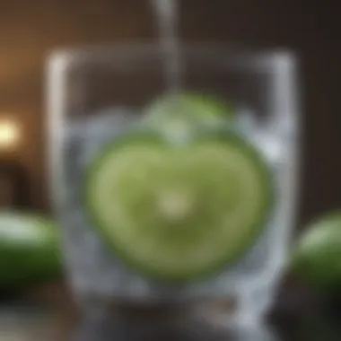 A refreshing glass of cucumber-infused water