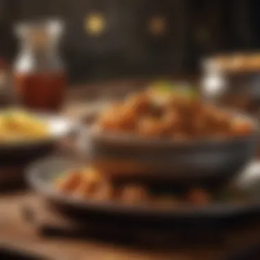 Artistry in Indian Cuisine Traditional Indian dishes beautifully plated
