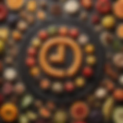 A graphic representation of the Myers-Briggs Type Indicator with food icons
