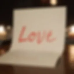 A heartfelt handwritten note expressing love and gratitude