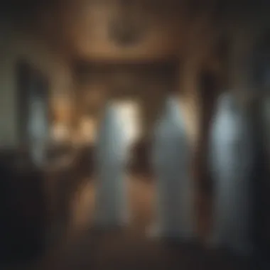 A collection of vintage photographs depicting ghostly apparitions