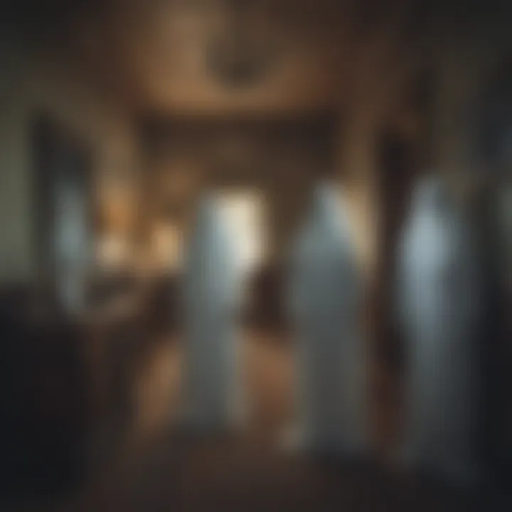 A collection of vintage photographs depicting ghostly apparitions