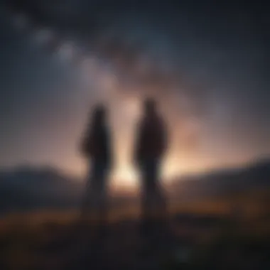 Stargazing Together Couple gazing at the stars