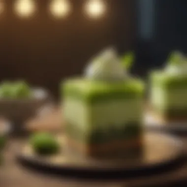 Exquisite Green Tea Desserts Display