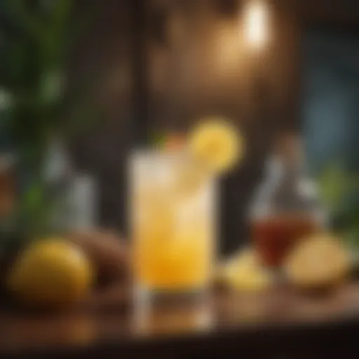 Exquisite Rum Lemonade Cocktail with Tropical Garnish