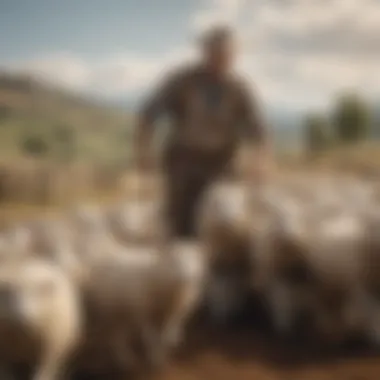 Sheep Wrangler The Farmer Dog herding the sheep